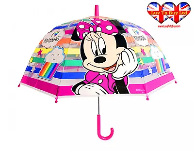 Disney's Minnie Mouse Transparent Umbrella Dome Umbrella Official Licensed    • £12.99