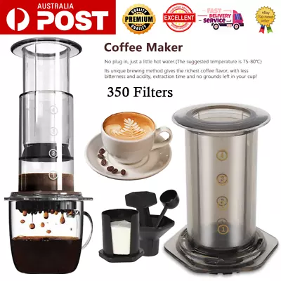 Kits Fit For Aeropress Coffee Espresso Maker Kit Press Coffee Maker Steel Filter • $31.99