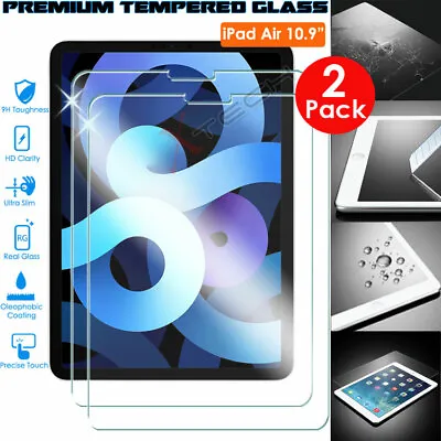 2x TEMPERED GLASS Screen Protector For Apple IPad Air 5 5th Generation 2022 10.9 • £5.95