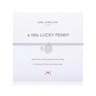 Joma Jewellery Silver Plated Beaded Bracelet A Little LUCKY PENNY + GIFT BAG • £15.99