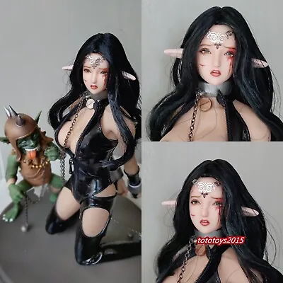 1:6 Customized Cosplay Elven Queen Head Sculpt Fit 12'' PH LD UD Female Figure • $327.11