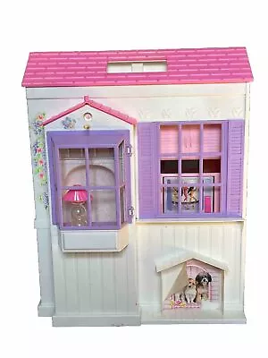 Vintage Barbie Folding Pretty House 1996 Mattel Pink Dollhouse #16961 • $149.99