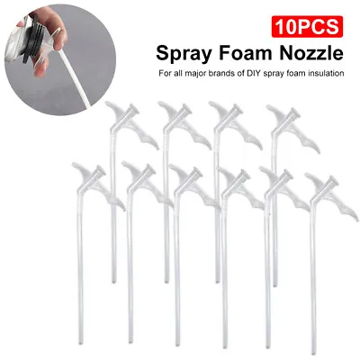 $7.90 • Buy 10pcs Spray Foam Replacement Tubes Nozzle Gap Filling Insulating Foam Tube DIY