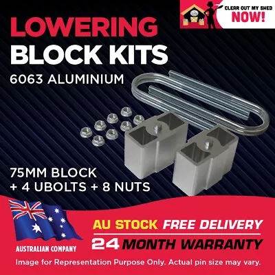 Lowering Blocks Kit Ford Falcon XG XH UTE VAN WAGON 3  (75mm) With 14mm Ubolts • $119.95