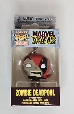 Funko Pocket Pop! Marvel Zombies Zombie Deadpool Vinyl Figure Keychain Keyring • £10.99