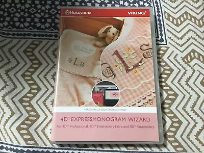 Husqvarna Viking 4D Expressmonogram Wizard Installation & Inspiration Guide CD • $45