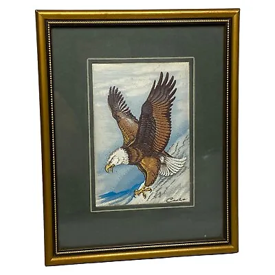 J&J Cash AMERICAN BALD EAGLE Collector Range Framed Woven Silk Jacquard Picture • £24.12