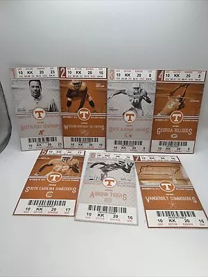 2013 Tennessee Volunteers Season 7 Game Home Ticket Lot Auburn Georgia • $9.99