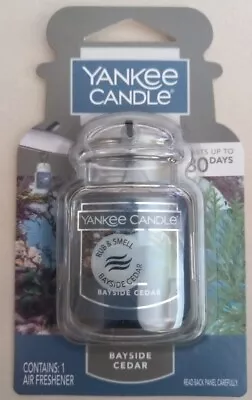 New Fragrance Yankee Candle Ultimate Car Jar Air Freshener  BAYSIDE CEDAR  • £4.45