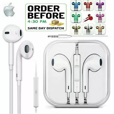 £2.95 • Buy Earphones For Apple IPhone IPad Headphones Hands Free With Mic 3.5MM Connection.