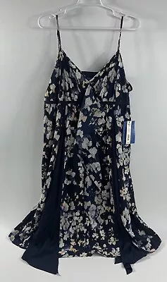 NEW Simply Vera Vera Wang Women's XL Mini Dress Mesh Waterfall Detail Floral NWT • $23.80