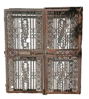 Vintage Reclaimed Decorative Wrought Iron Security Doors Chicago Illinois  • $450