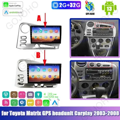 9  Quad Core Android 13 For Toyota Matrix GPS BT WIFI Headunit Carplay 2003-2008 • $198.99