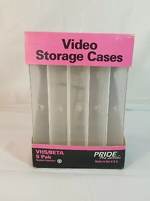 VHS/Beta Video Storage Cases Black Pride Pro Series 5 Pack Made In USA - NEW • $6.29