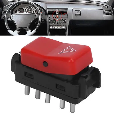 Car Warning Hazard Light Emergency Flasher Switch 1248200110 Red Parts For W124 • $10.17