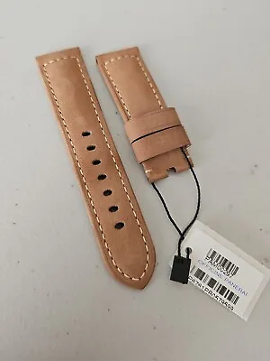 $238 • Buy Panerai 24mm OEM Brown Soft Leather Strap AUSTRIA MADE For 22mm Tang Buckle 