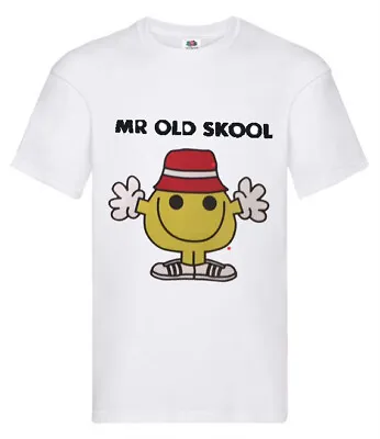 New Men MR Old Skool Rave T-shirt 90s Vintage Retro Clubbing School Festival Kid • £7.99