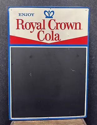 Vtg 1960s Royal Crown Cola Soda Embossed Metal Menu Board Sign 27.75” RC Cola • $255