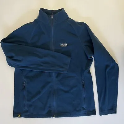 MOUNTAIN HARDWEAR Polartec Microfleece Jacket Adult Large Blue Fleece Outdoor • $29.95