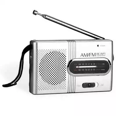 Portable Mini Pocket AM/FM Radio Built-In Speaker Receiver Battery Powered GT • $7.87