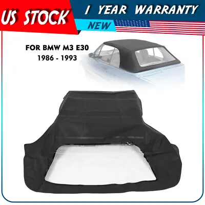 Fits 1986-1993 Black Twill & Window BMW 3-Series E30 Convertible Soft Top • $103.54