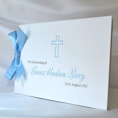 £13.99 • Buy Personalised Christening Baptism First Holy Communion Guest Book Album 