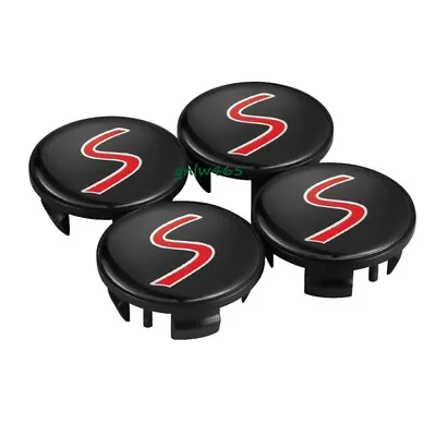 4X 54MM S Logo Car Wheel Center Cap Hub Caps For MINI Cooper S R50 R52 R53 R56 • $14.97