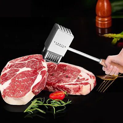 Stainless Steel Meat Mallet Tenderizer Steak Beef Chicken Hammer Kitchen Tool UK • £18.88