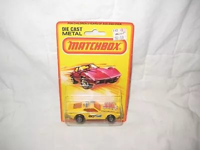 MIP 1973 Matchbox #60 Mustang Piston Popper Yellow W Blue/Black Mach 1 Stripes • $14.99