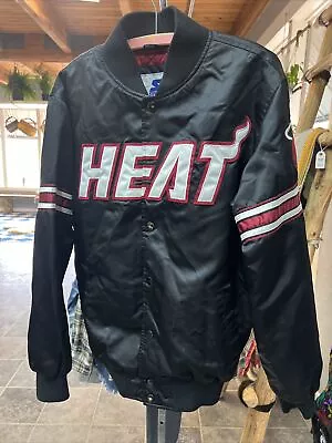 Miami Heat Black Starter Jacket Size Mens Small • $15.99