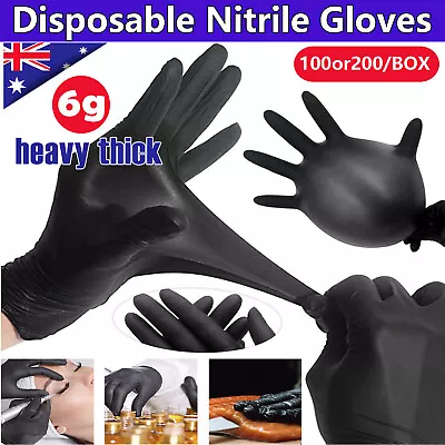 100-1000pcs Disposable Nitrile Gloves Black Mechanic Blend Powder Free Industry • $99.99