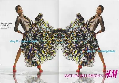 MATTHEW WILLIAMSON X H&M 2-Page PRINT AD 2009 DARIA WERBOWY Legs Ankles Feet • $10