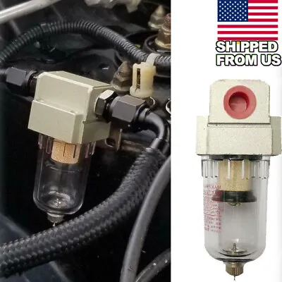 Reservoir Tank Breather Filter Engine Oil Separator Catch Can Baffled PCV Valve • $15.99