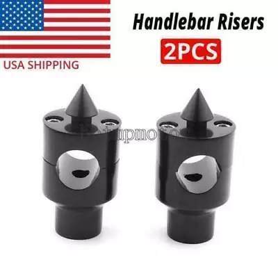 Black 1  25mm Motorcycle Handlebar Risers For Honda VTX1300C VTX1800C VT750 • $38.51