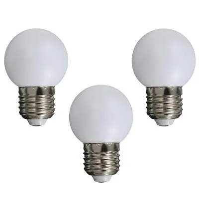 3x E27 1W Energy Saving LED Golf Ball Light Bulb Globe Lamp Warm White 220V • $13.86