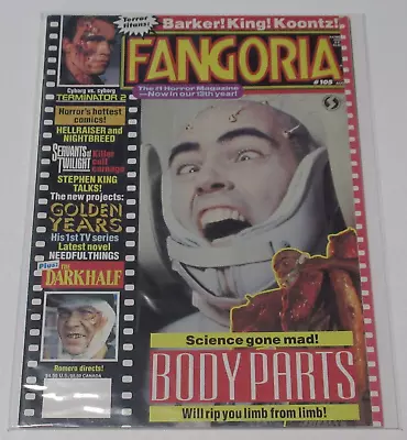 Fangoria Horror Magazine #105 1991 Body Parts Terminator 2 The Dark Half • $10