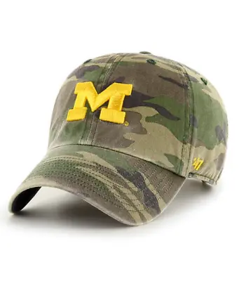 Michigan Wolverines '47 Brand Camo Clean Up Adjustable Dad Hat • $31.99