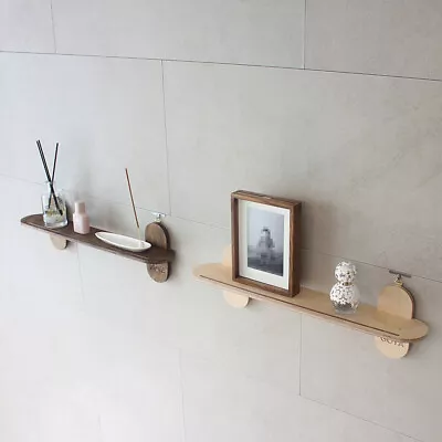 GOYA Dolmen Natural Wood Wall Mounted Shelves 24in Floating Board Decor Wall She • £48.19