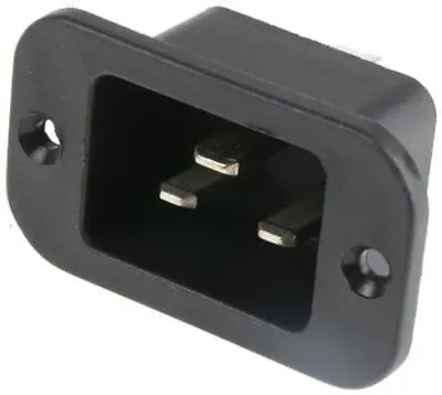 Pack 2 RS PRO C20 Panel Mount IEC Connector Male 20A 250 V • £8.99