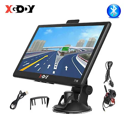 XGODY 7 Inch Portable Sat Nav Bluetooth GPS Navigation For Car Reversing Camera • £67.99