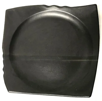 Don Williams Clayworks Slab Pottery Stoneware Dinner Plate Shades Of Black Brown • $60