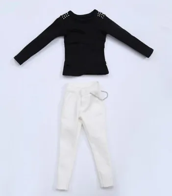 Black Long Sleeve White Jeans Trousers Clothes For 1/4 BJD Doll JID Body Daniel  • $27.99