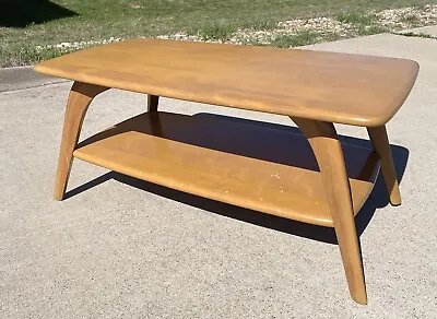 Heywood Wakefield Two Tiers Mid Century Atomic Coffee Table 5299 - Great Shape! • $650