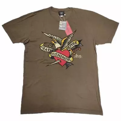 SAILOR JERRY X Ed Hardy T-shirts Khaki Unused New With Tag Good • £63.01