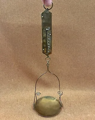 Vintage George Salter Salter’s Letter Balance Brass Mail Envelope Hanging Scale • $65.44