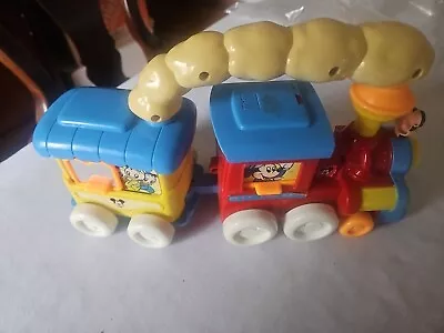Vintage Disney Mickey Mouse Toy Train Plastic With Moving Wheels  • $12.99