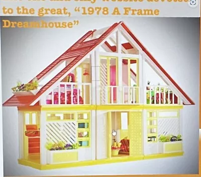 Vintage A Frame Barbie House Furnished! 1978 • $300