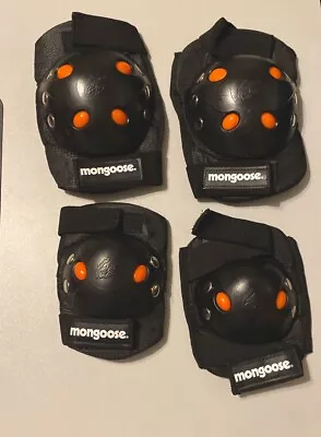 Mongoose Youth BMX Bike Gel Knee And Elbow Pad Set Multi-Sport Protective Gear • $10