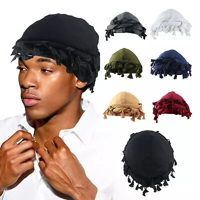 Turban Durag For Men Unisex Satin Silk Lined Elastic Turban Head Wrap Head Scarf • $14.14