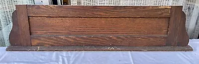 Antique Oak Pediment 37  Paneled Header Topper Crown Splash Board • $45